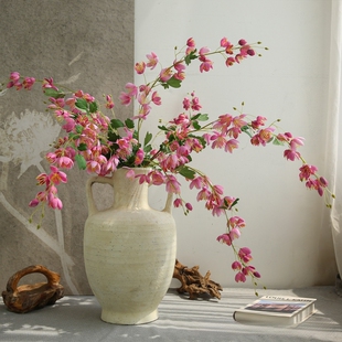 假花蕙兰仿真花客厅摆件花束软胶手感兰花婚庆装饰拍照新中式头饰