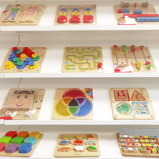 幼儿园桌面玩具中班构建游戏形状拼板迷宫配对学习板视觉感官教具