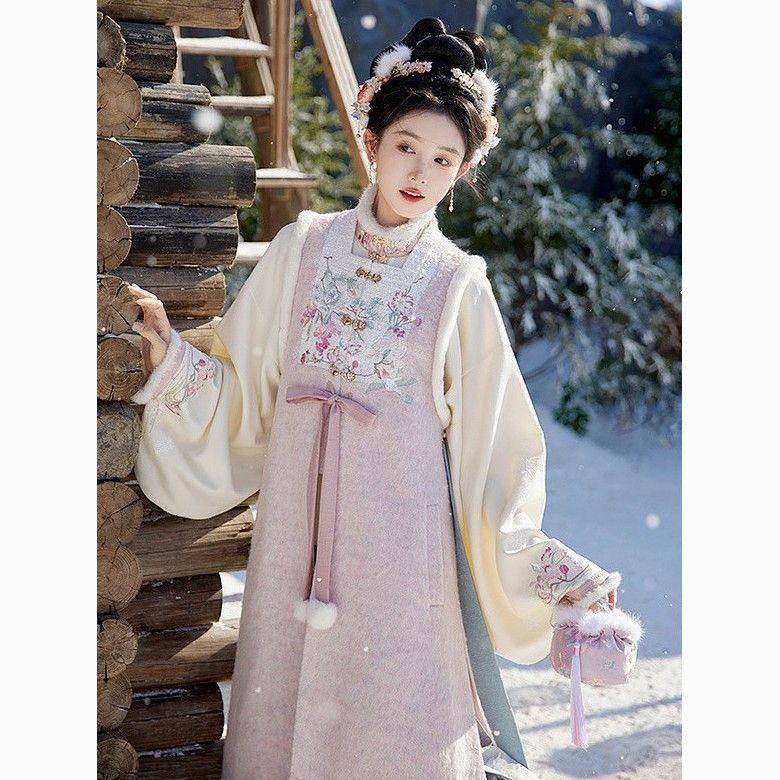 诗鸢原创汉服三件套马甲马面裙秋冬款套装原创改良中国风明制汉服,女装/女士精品,汉服套装,淘宝优惠券,粉丝福利购,淘宝优惠卷