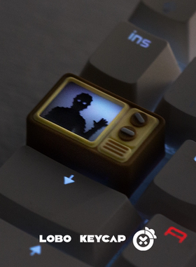 透光电视机锈湖个性键帽单个创意树脂机械键盘帽客制化ESC礼物