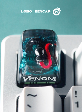 漫威系列毒液滴胶树脂键帽透光键帽单个性动漫机械键盘帽ESC礼物