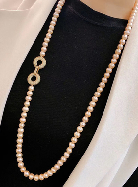 饰品毛衣链天然淡水珍珠