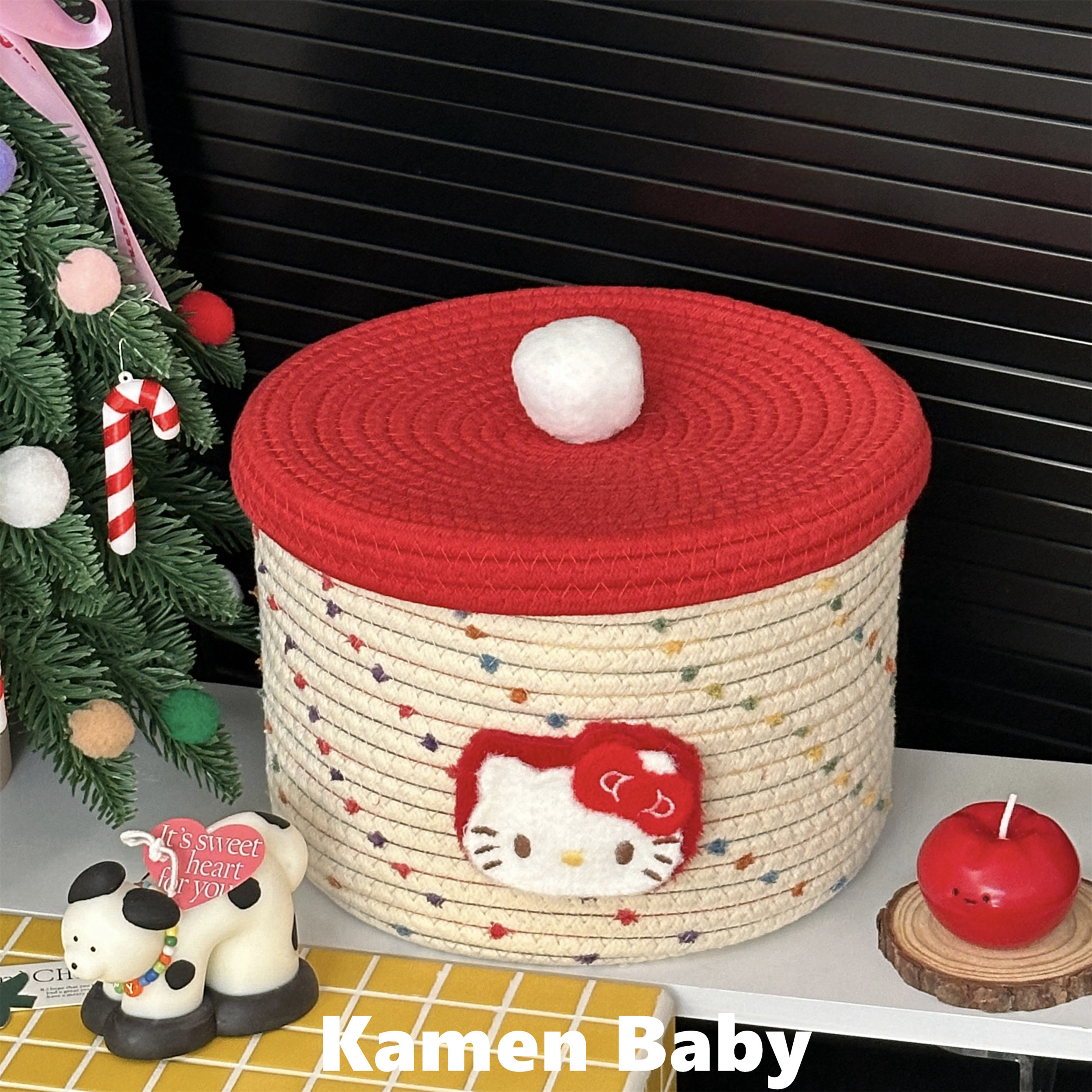 卡通家用客厅防尘收纳筐创意编织布艺大容量带盖收纳盒杂物零食箱,收纳整理,收纳筐,淘宝优惠券,粉丝福利购,淘宝优惠卷