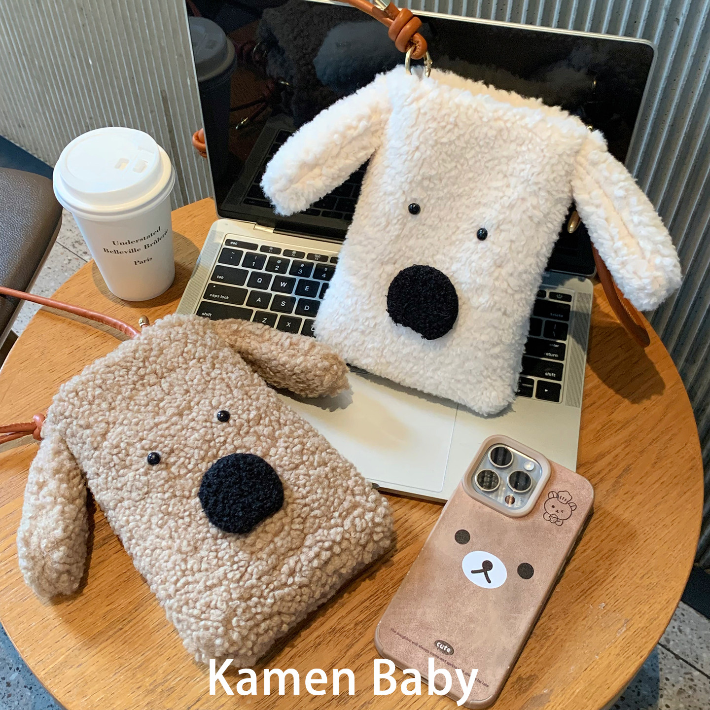 毛绒小狗包包女2026新款学生党小众可爱卡通手机包斜挎包迷你小包