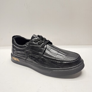 尾货商务皮鞋 2506商务休闲厚底手工上线平底皮鞋 新款 式 休闲款