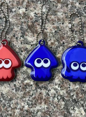 正版散货 喷射战士Splatoon乌贼章鱼 按压回弹解压 挂件挂饰玩具