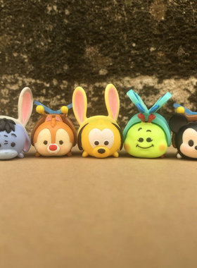 正版散货 tsum叠叠乐场景系列 中号带翅膀 米奇布鲁托祁耳驴 摆件