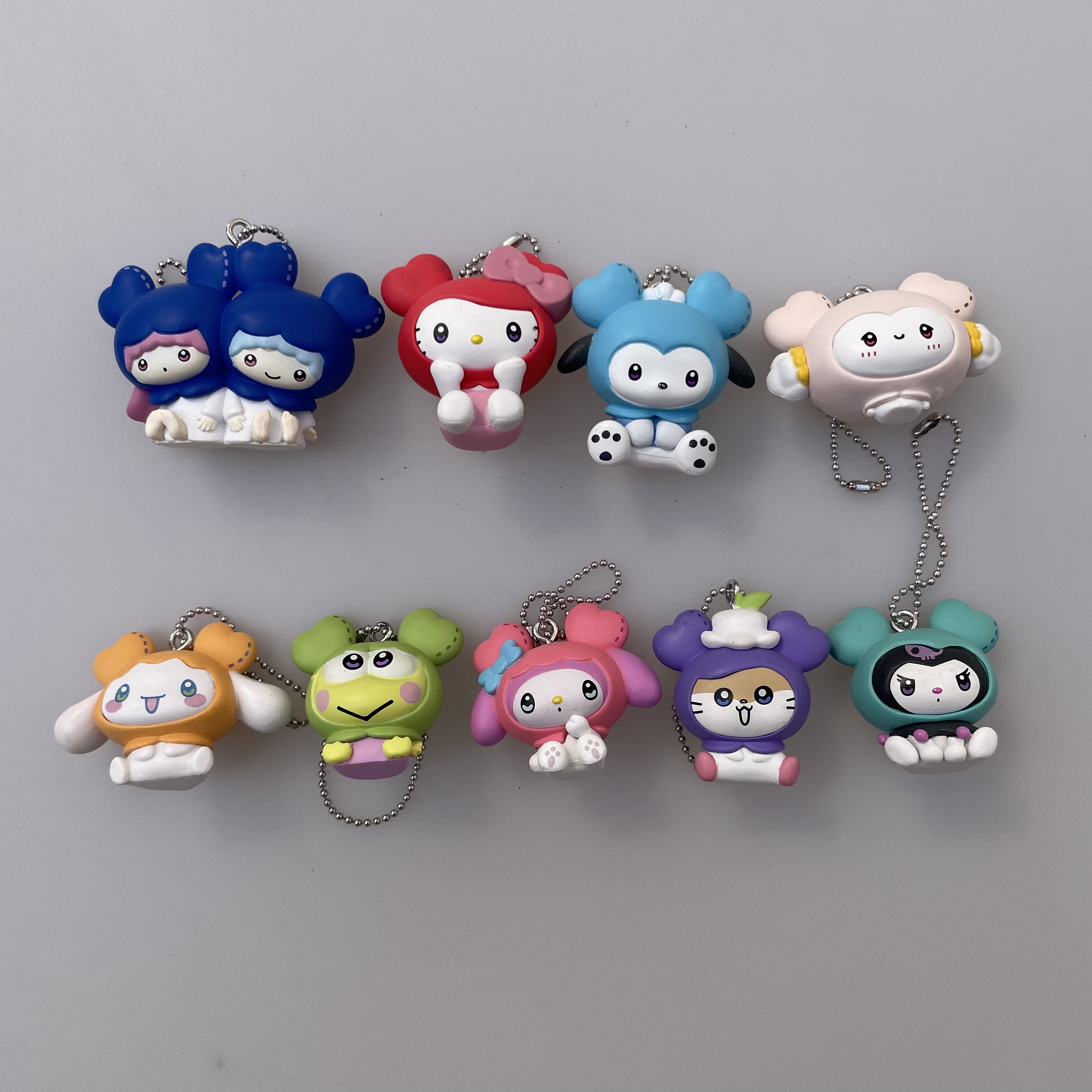 正版散货 万代 三丽鸥TWICE LOVELY联名款 凯蒂猫大眼娃 扭蛋挂件