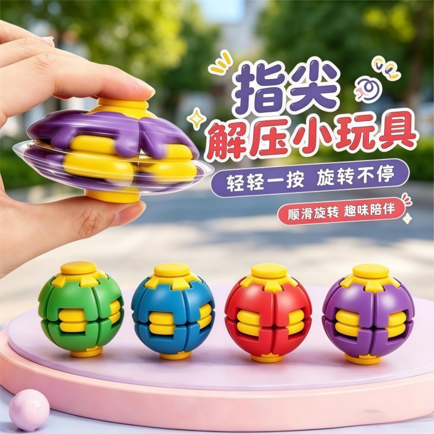 开学生日按压旋转陀螺小礼品