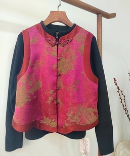 2026新款新中式国风香云纱马甲女款秋冬季新款