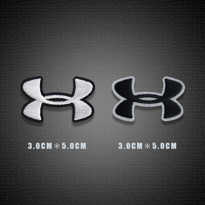 安德玛刺绣logo布贴衣服布贴羽绒服熨烫迷你补丁徽章服装装饰