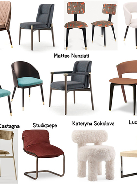 2024年十款国际新品Matteo Nunziati餐椅Studiopepe洽谈椅子图里