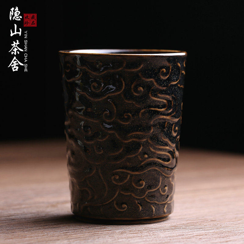 名家廖铭建盏主人杯茶杯茶盏可乐杯全手工建阳油滴天目曜变茶具