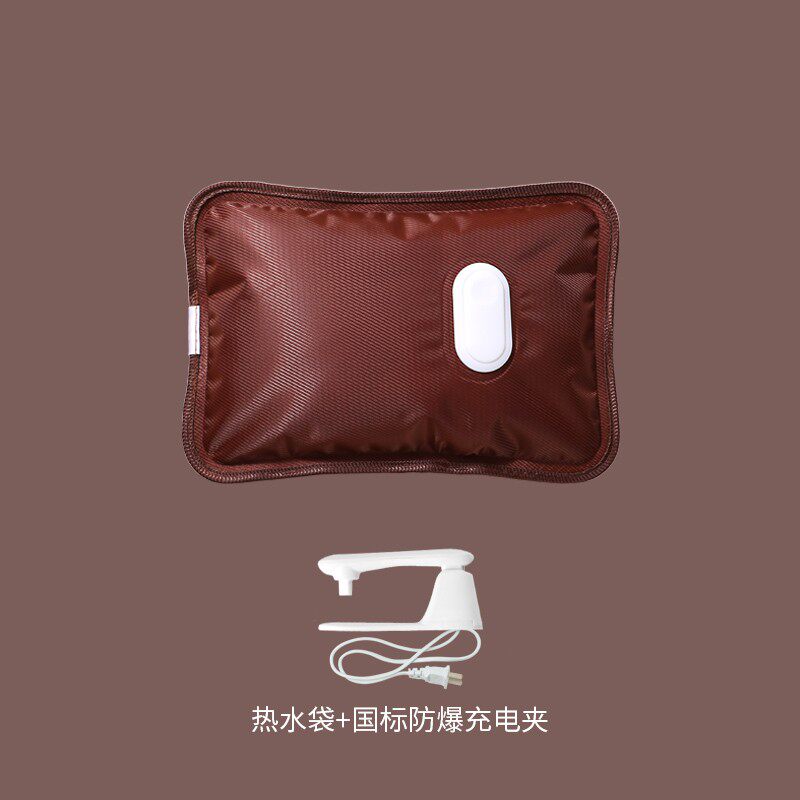热水袋宿舍注水可插手充电式暖脚捂暖水袋防爆正品痛经加厚u型用