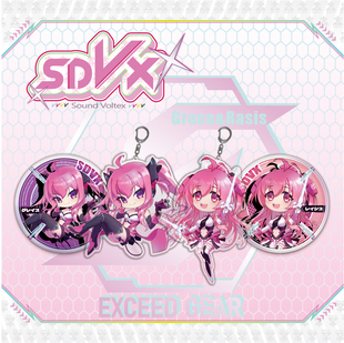 宅漫游SDVX音游周边SoundVoltex双闪吧唧双面滴胶挂件Grace&Rasis
