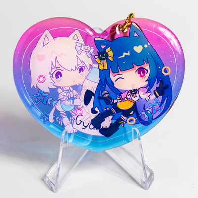 宅漫游舞萌DX黑白猫牛奶滴胶挂件