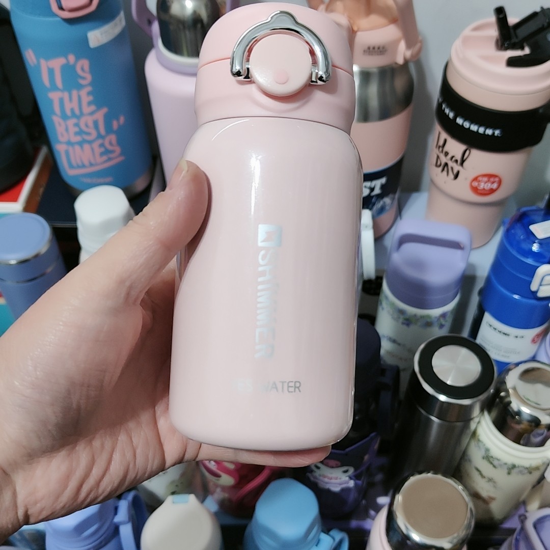 粉色手提弹跳直饮杯320毫升  不退,餐饮具,保冷/保温杯,淘宝优惠券,粉丝福利购,淘宝优惠卷