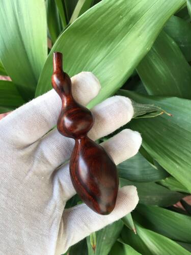 老红木葫芦手工雕刻按压穴位手把挂件手捻礼品交趾黄檀大红酸枝