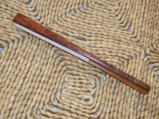 海南黄花梨紫油梨芝麻点折扇文扇扇股13档把玩怀袖 雅物A