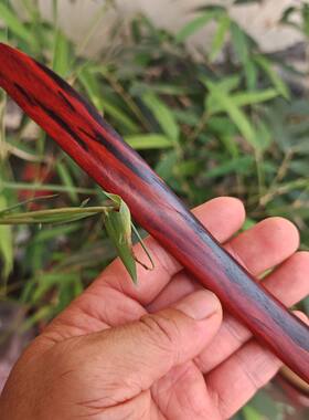 印度小叶紫檀火焰纹牛毛火焰纹裁纸刀纯手工文房用精品书签书画B