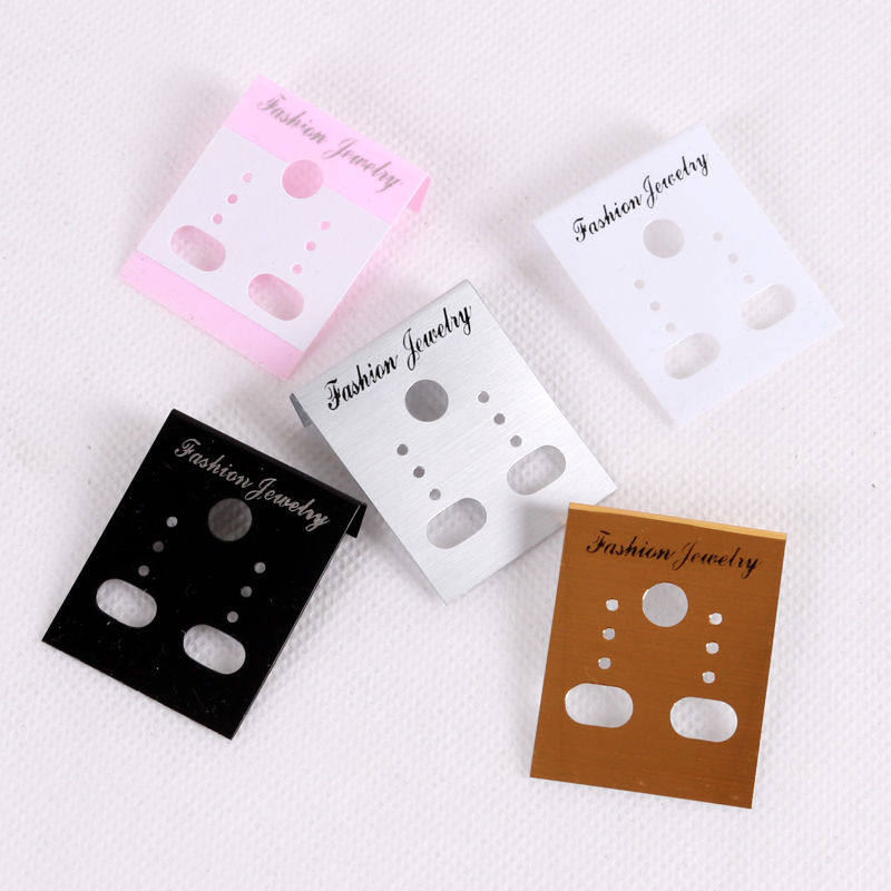 pvc小饰品卡片定做耳钉耳环卡弯钩包装卡纸可挂 3x3.7cm小耳环卡