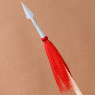 儿童表演红缨枪道具软硅胶舞蹈玩具小孩红樱枪长枪头武术训练长矛