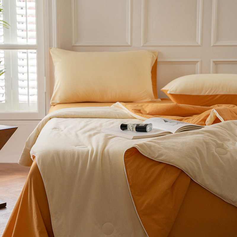 全棉针织夏季裸睡夏被四件套亲肤