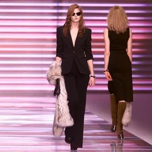 高级感简约大方时尚 高级定制走秀同款 女裤 套装 女神范 黑色职业西装