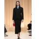 裙 高级定制走秀新款 半裙时尚 黑色羊毛西装 通勤职业套装 外套中长款