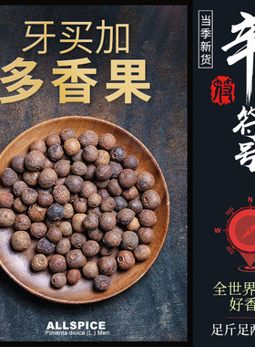 牙买加多香果甜胡椒众香果烧烤烘焙英式布丁咖喱Allspice辛符号