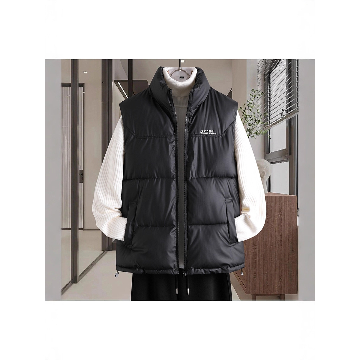 大牌高端新款马甲男生青少年加棉加厚保暖夹克学生棉衣服外套男装