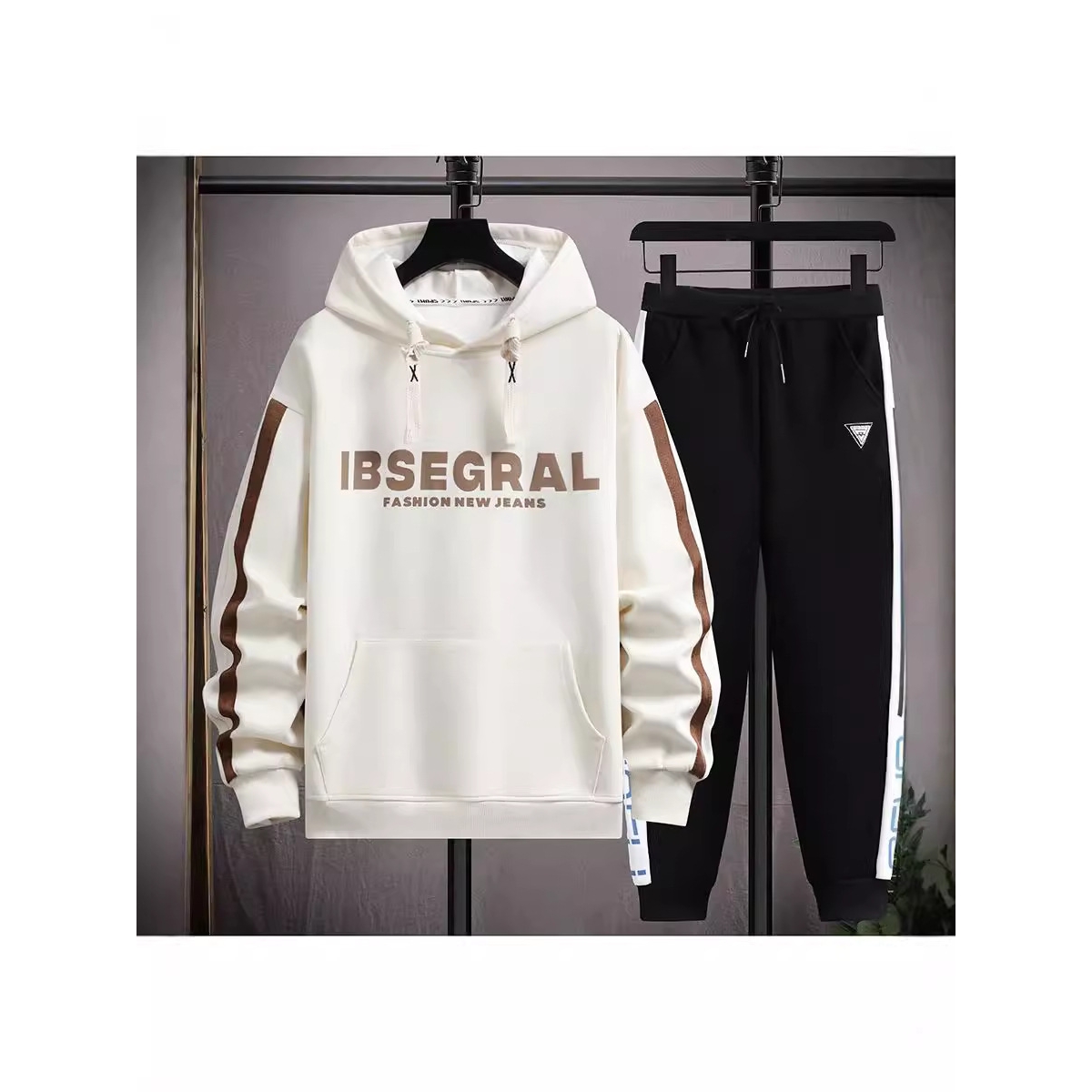 大牌高端青少年款运动套装岁男孩初高中学生连帽卫衣潮流男装