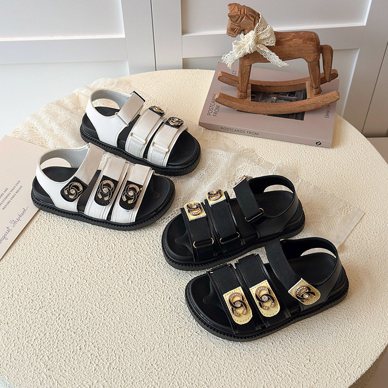 进口学生网红平底时尚凉鞋秋季新款男童时尚外穿沙滩凉鞋外贸凉鞋