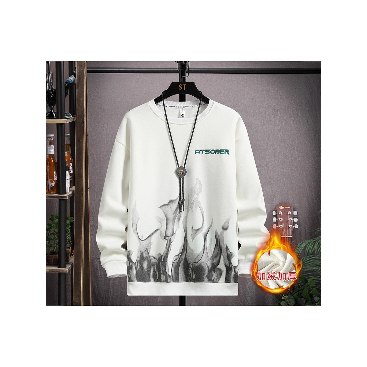 大牌高端加绒加厚卫衣男孩青少年学生长袖tT恤打底衫大童装上衣服