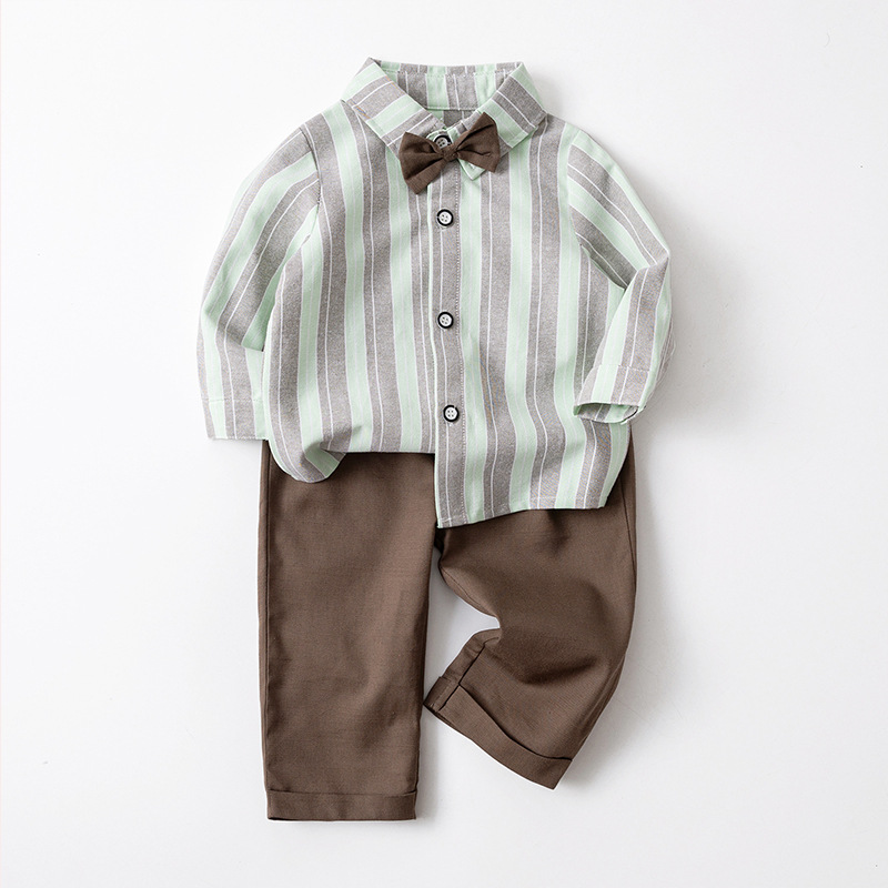 今年新品男童套装秋季长袖儿童衣服一周岁绅士礼服春秋衬衫男宝宝