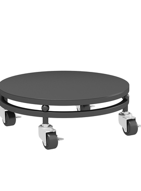 客厅阳台落地式铁艺矮花架 特大号花盆底座托盘 带轮可移动