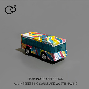 迷你大巴车合金模型公共汽车公交车回力车儿童金属玩具男孩小礼物