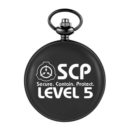 SCP基金会周边怀表吊坠 二次元翻盖手表脖子挂件 项链石英表