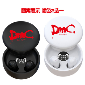 游戏周边 DMC鬼泣 恶魔猎人但丁无线蓝牙耳机耳麦主题印花耳塞