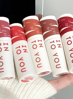 intoyou唇泥空气唇釉唇蜜em525水雾口红intoyou草莓熊联名罐装08