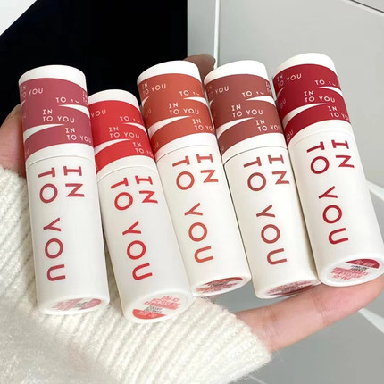 intoyou唇泥空气唇釉唇蜜em525水雾口红intoyou草莓熊联名罐装08