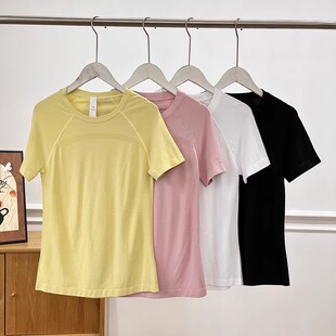 LU同款 T恤瑜伽上衣女 四面弹轻薄透气吸湿速干健身运动圆领短袖