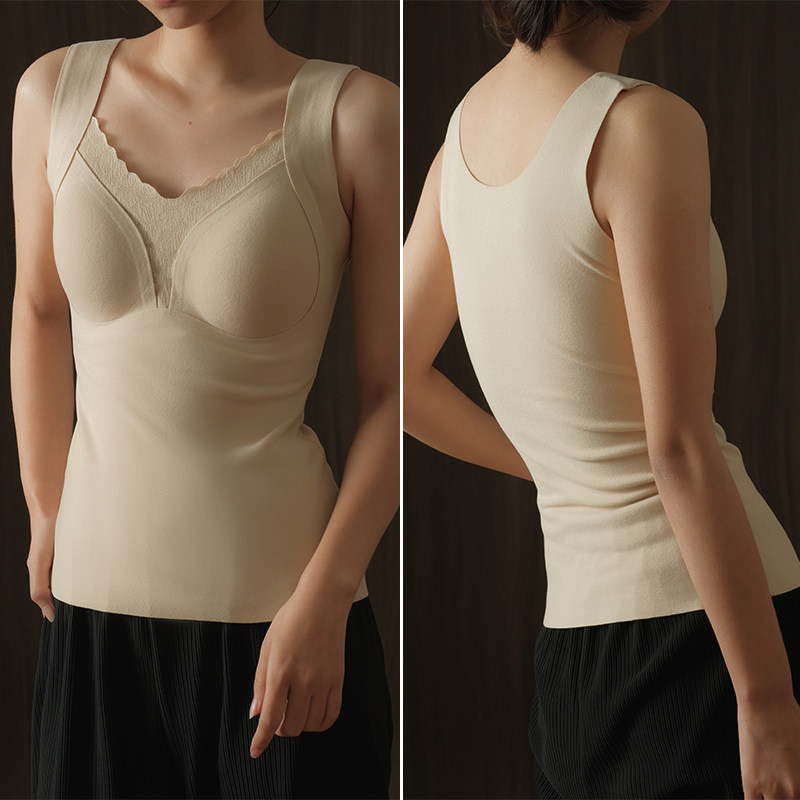 免穿文胸！蓄热锁温无痕发热时尚保暖带胸垫打底背心上衣女秋冬,女士内衣/男士内衣/家居服,保暖背心,淘宝优惠券,粉丝福利购,淘宝优惠卷