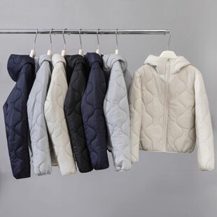 大厂订单！情侣款户外轻量化复古绗缝连帽保暖两面穿棉服外套秋冬