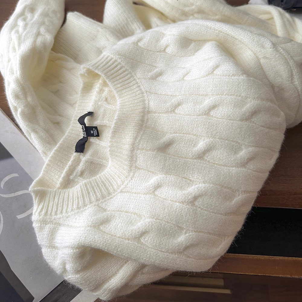 岛国单U！缘货！复古温柔风圆领绞花纯色宽松长袖针织毛衣上衣女,女装/女士精品,毛针织衫,淘宝优惠券,粉丝福利购,淘宝优惠卷