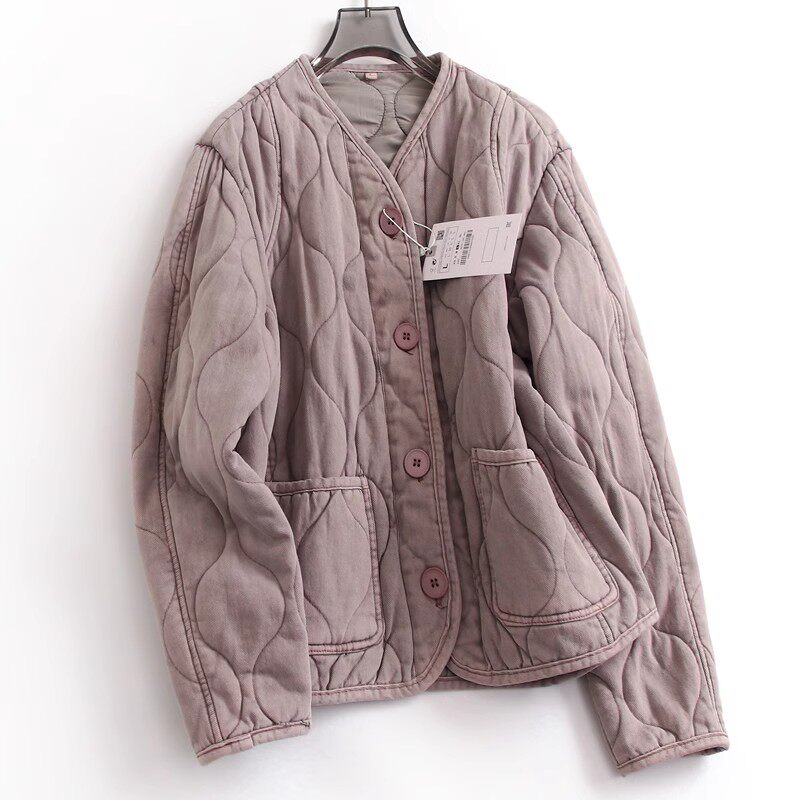 UXINYIHUI宽松V领棉服
