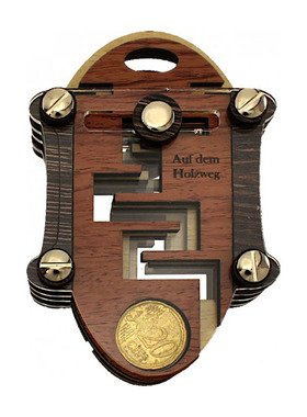 Siebenstein-Spiele在树林里Auf dem Holzweg欧元迷宫木质Puzzle