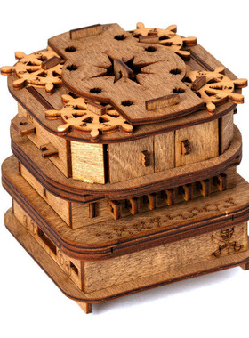 iDventure戴维琼斯储物柜Davy Jones Locker木质解谜机关盒Puzzle
