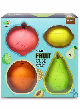 泛新异形三阶水果魔方套装苹果香蕉柠檬桃梨橙子造型魔方 早教223