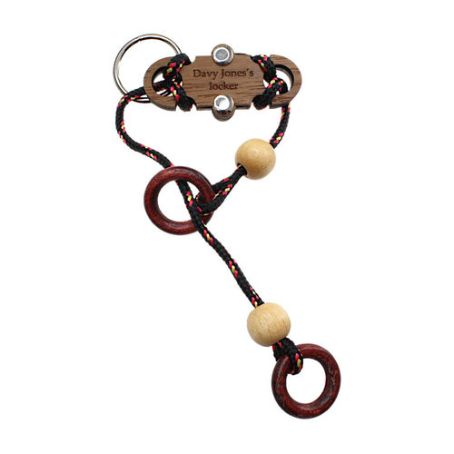 戴维琼斯锁木质绳扣解环益智玩具